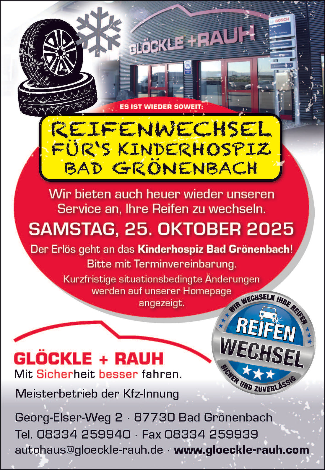 Reifenwechsel-Aktion am 25.10.2025